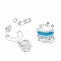 OEM 1993 Toyota Corolla Filter Element Diagram - 17801-02030