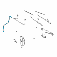 OEM 2003 Kia Rio Hose Assembly-Windshield Washer Diagram - 98650FD000