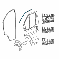 OEM 2019 Ram ProMaster 3500 WEATHERSTRIP-Front Door Body Mounted Diagram - 68241488AA