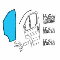 OEM 2018 Ram ProMaster 1500 Strip-Front Door Opening Diagram - 68233254AA