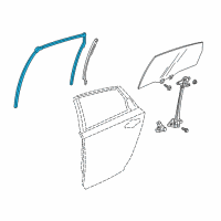 OEM 2022 Honda Accord Channel, Left Rear Door Run Diagram - 72775-TVA-A03