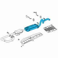 OEM 2000 Jeep Wrangler Exhaust Pipe Diagram - 52019242AB