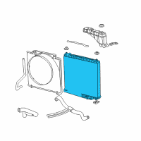 OEM Ford Excursion Radiator Assembly Diagram - 4C3Z-8005-EB