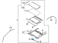 OEM 2022 Hyundai Santa Cruz MOTOR ASSY-SUNROOF Diagram - 81680-CW000