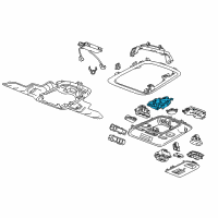 OEM 2018 Cadillac ATS Reading Lamp Assembly Diagram - 84321916