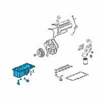 OEM Cadillac STS Oil Pan Diagram - 12612258