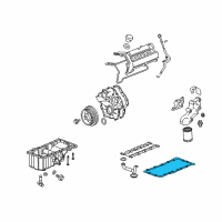 OEM 2010 Cadillac STS Oil Pan Gasket Diagram - 12568928