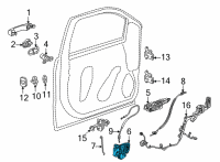 OEM 2015 Cadillac Escalade Lock Assembly Diagram - 13533690