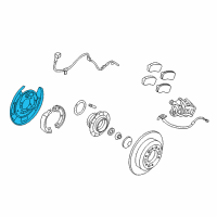 OEM Hyundai Entourage Plate Assembly-Rear Brake Back, LH Diagram - 58251-4D500