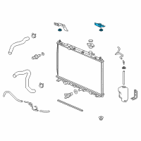 OEM Acura RDX Bracket, Passenger Side Radiator Mounting (Upper) Diagram - 74171-TX4-A00