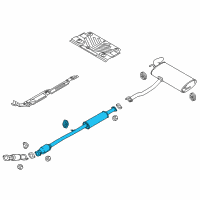 OEM Hyundai Tucson Center Muffler Complete Diagram - 28600-2S950