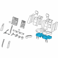 OEM 2008 Pontiac G6 Pad Asm-Rear Seat Cushion (W/ Wire) Diagram - 15223415