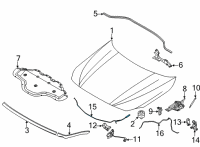 OEM 2020 BMW 228i xDrive Gran Coupe BOWDEN CABLE, HOOD, FRONT Diagram - 51-23-7-467-657