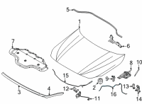 OEM BMW X2 Rear Bowden Cable Diagram - 51-23-7-300-572