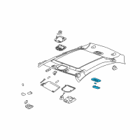 OEM 2006 Pontiac G6 Lamp Asm-Dome *Gray Diagram - 22732128