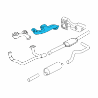 OEM 1995 Dodge Dakota Exhaust Manifold Diagram - 53010185AB