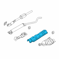 OEM Saturn Shield, Exhaust Muffler Heat Diagram - 13119709