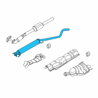 OEM 2009 Saturn Astra Exhaust Muffler (W/Exhaust Pipe) Diagram - 13244456