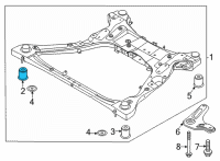 OEM 2021 Kia Sorento BUSHING-CROSSMEMBER Diagram - 62418P2100