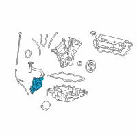 OEM Ford Taurus Oil Pump Diagram - XW4Z-6600-DA