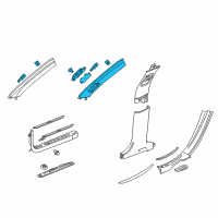 OEM 2018 Cadillac CT6 Weatherstrip Pillar Trim Diagram - 84041183