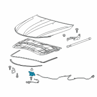 OEM Chrysler Hood Latch Diagram - 68202834AA