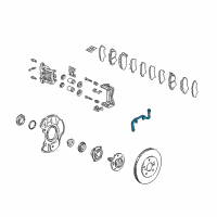 OEM 1994 Acura NSX Hose, Right Front Brake Diagram - 46410-SL0-003