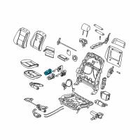 OEM 2002 BMW 745i Switch Seat Adjusting Front Right Diagram - 61-31-6-918-381