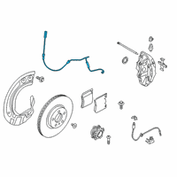 OEM BMW Z4 Brake Pad Wear Sensor Diagram - 34-35-6-877-085