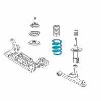 OEM 2009 Chrysler PT Cruiser Front Suspension Coil Spring Diagram - 4656529AD