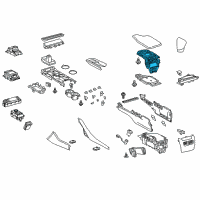 OEM Lexus Hinge Sub-Assembly, Console Diagram - 58907-24050