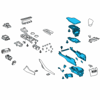 OEM 2016 Lexus RC350 Box Assembly, Console Diagram - 58810-24180-C0