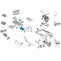 OEM 2017 Lexus RC350 Instrument Panel Cup Holder Assembly Diagram - 55620-24070