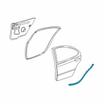 OEM 1998 Dodge Intrepid WEATHERSTRIP Rear Door OPE Diagram - 4780158