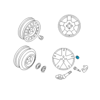 OEM 2009 Pontiac G3 Wheel Nut Cap Diagram - 96427364