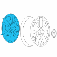 OEM Pontiac Montana Wheel TRIM COVER *Silver Spark Diagram - 9597397