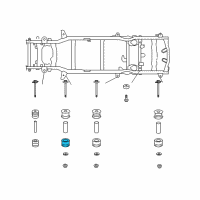 OEM 2017 Lexus GX460 Cushion Sub-Assy, Cab Mounting, NO.2 Lower Diagram - 52204-35120