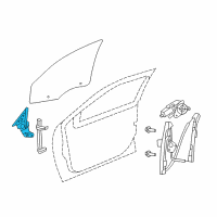 OEM Chrysler Sebring Channel-Front Door Glass Diagram - 5008876AH