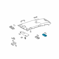 OEM 2010 Toyota Highlander Rear Overhead Lamp Diagram - 81240-60060-B1