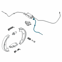 OEM 2015 BMW X6 Bowden Cable, Parking Brake, Left Diagram - 34-43-6-870-191