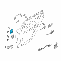 OEM 2021 Hyundai Santa Fe Hinge Assembly-Rear Door Upper, RH Diagram - 79420-B3000