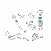 OEM 2018 Lexus RX350L INSULATOR, Rear Coil Spring Diagram - 48257-0E020