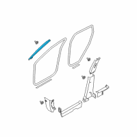 OEM 2012 Nissan Rogue GARNISH Assembly-Front Pillar, RH Diagram - 76911-JM02A