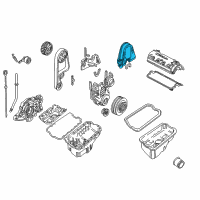 OEM 1996 Honda Civic Cover, Timing Belt (Upper) Diagram - 11821-P2E-000