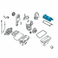 OEM 1998 Honda Civic Cover, Cylinder Head Diagram - 12310-P2A-000