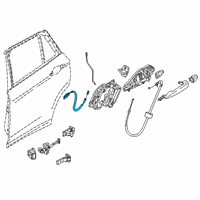 OEM BMW X2 Bowden Cable, Door Opener, Inner Rear Diagram - 51-22-7-420-400