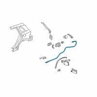 OEM 2008 Acura RDX Cable, Fuel Lid Opener Diagram - 74411-STK-A01