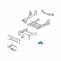 OEM 2002 Acura MDX Switch Assembly, Passenger Side Power Seat (Graphite Black) Diagram - 35950-S0X-J61ZC