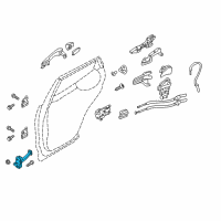 OEM 2015 Hyundai Santa Fe Sport Checker Assembly-Rear Door, RH Diagram - 79490-2W000