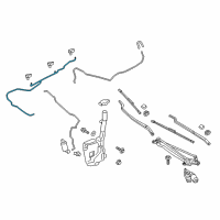 OEM Lincoln Continental Washer Hose Diagram - GD9Z-17A605-B